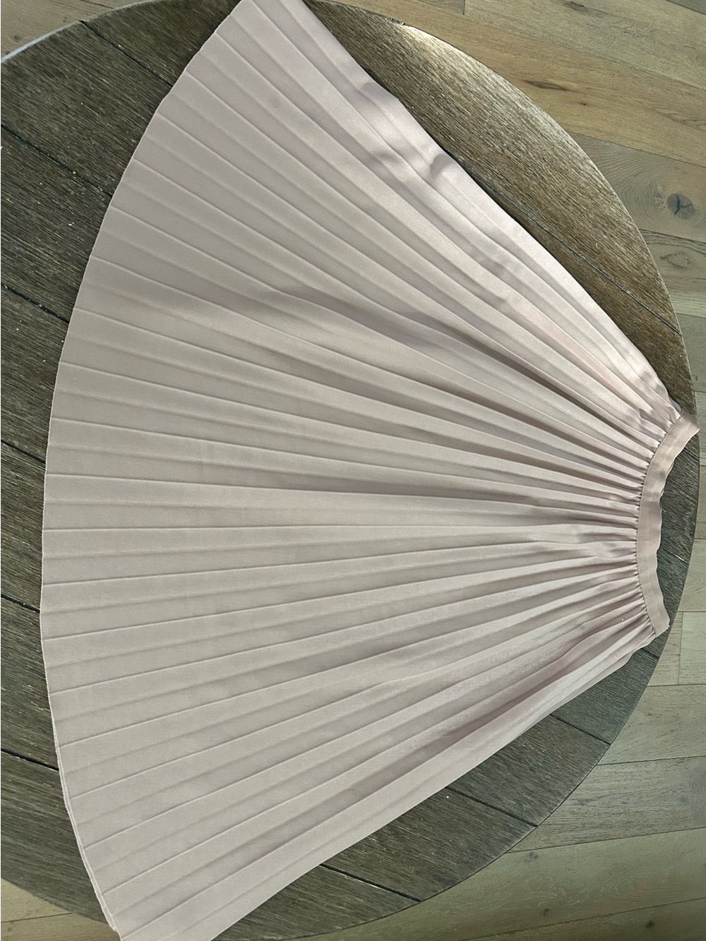Pleated Midi Skirt in Light Blush - Women's Skirt